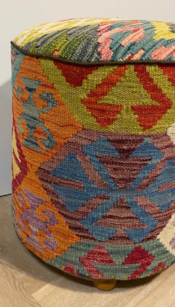 Kelim Poef（未使用/新） - 地毯 - 38 cm - 38 cm #1.0