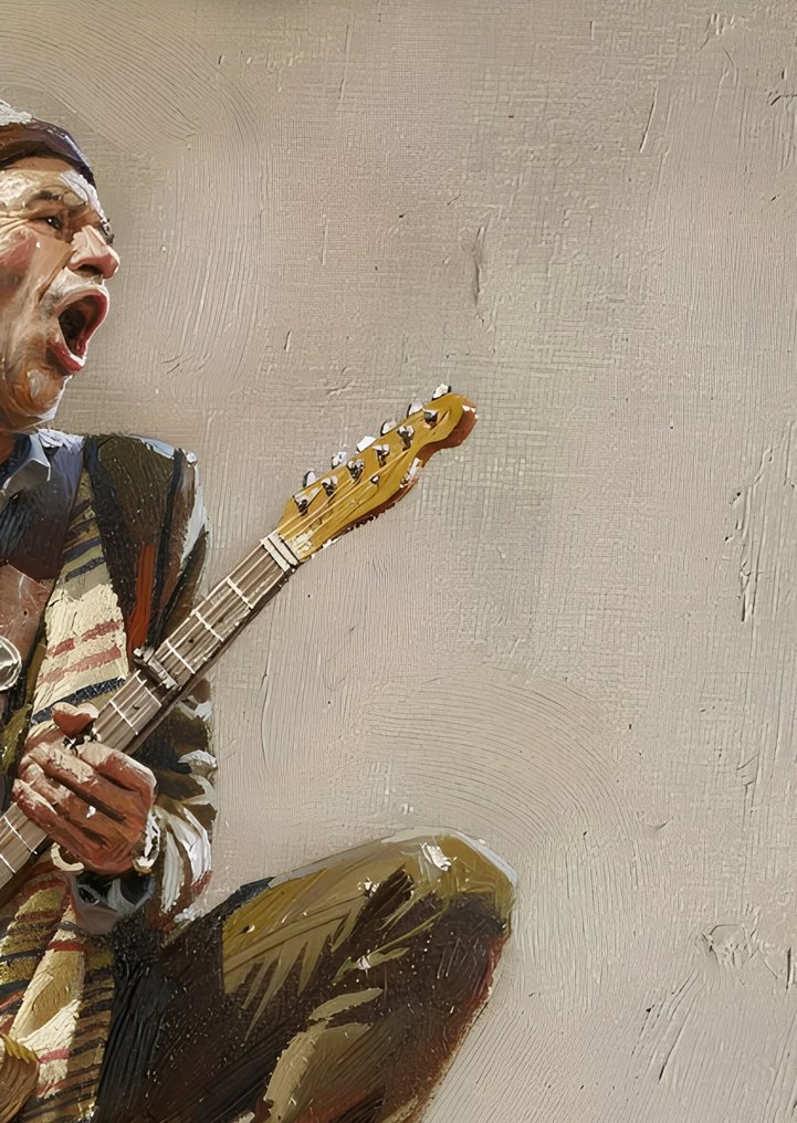 The Rolling Stones - Keith Richard -By artist Andrea Boriani - Handmade Digital Art - High Quality Giclee - 1/20 #2.1