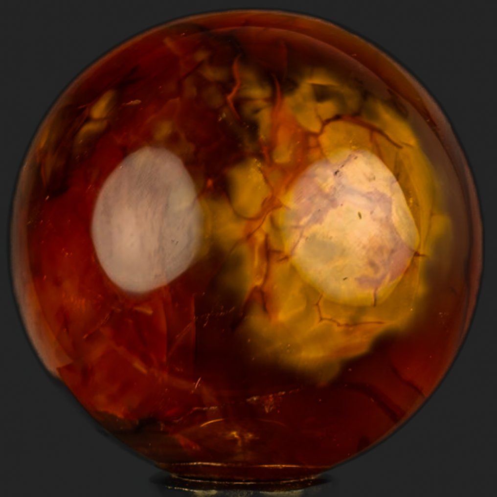 优质红玉髓球体 水晶 - 高度: 8 cm - 宽度: 8 cm- 676 g #1.0