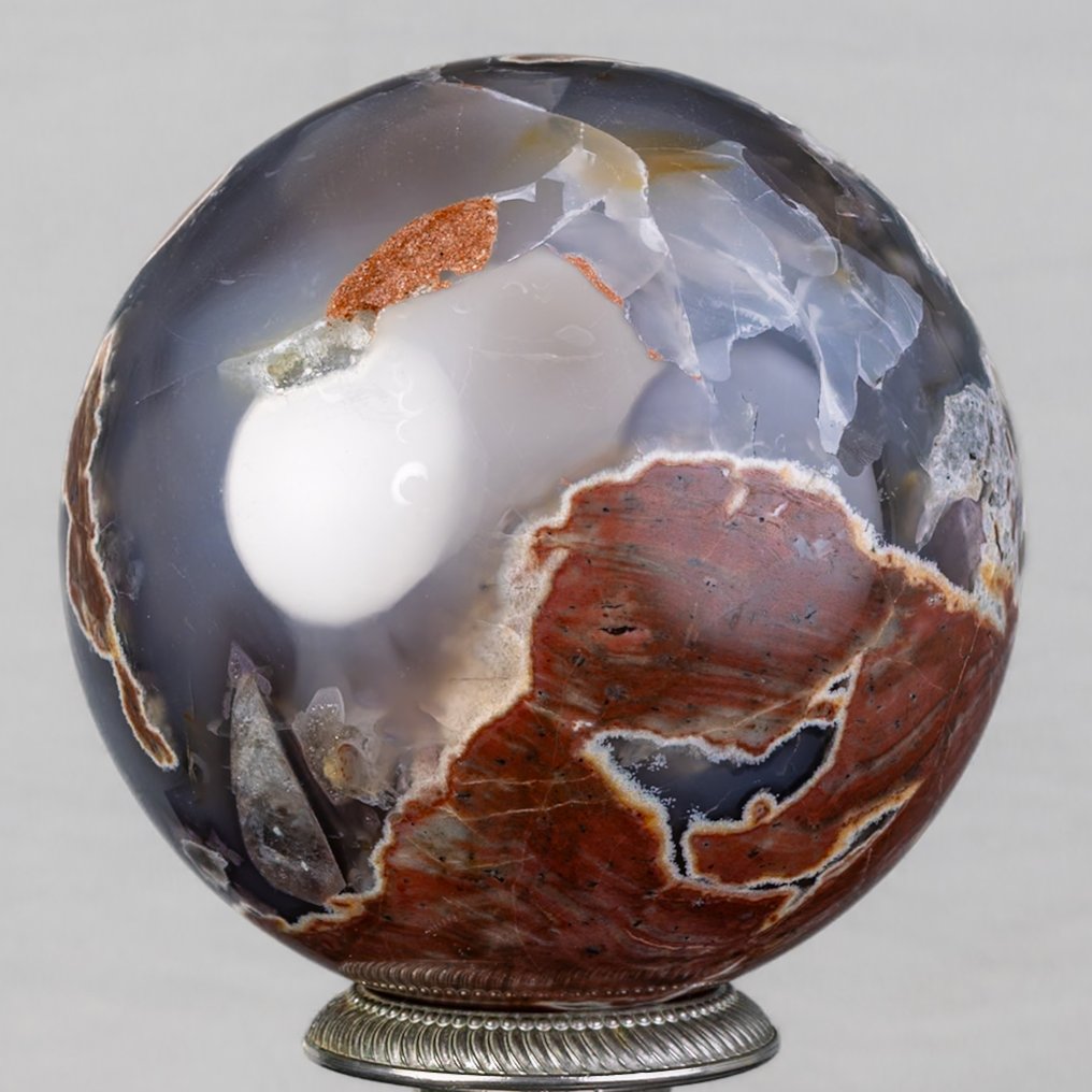 Agate Large quality agate sphere - Height: 11.9 cm - Width: 11.9 cm- 2247 g #2.1