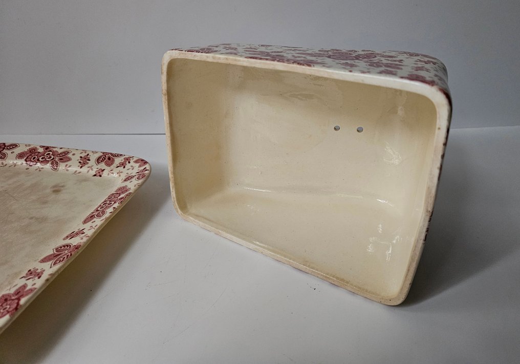 Maastricht - Sociète Céramique - Kaasstolp / - Πιάτο βουτύρου - Γυαλί #3.2