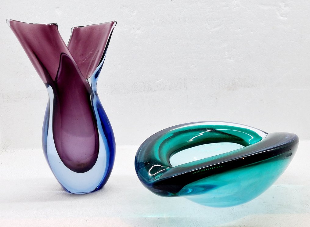 Sommerso "Giant" 30 cm vase - 花瓶 (2)  - 玻璃 #1.0