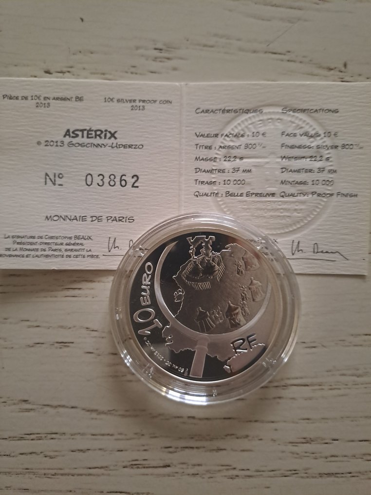 Γαλλία. 10 Euro 2011/2013 "XIII" + "Asterix" (2 monnaies) Proof  (χωρίς τιμή ασφαλείας) #2.1