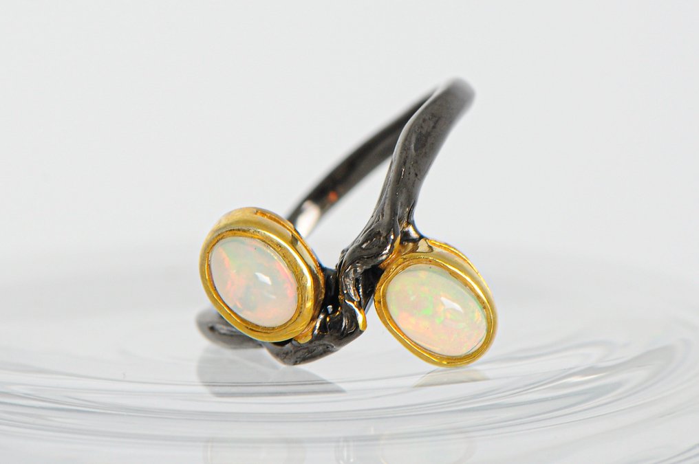 925 silver - opal - Ring #4.3