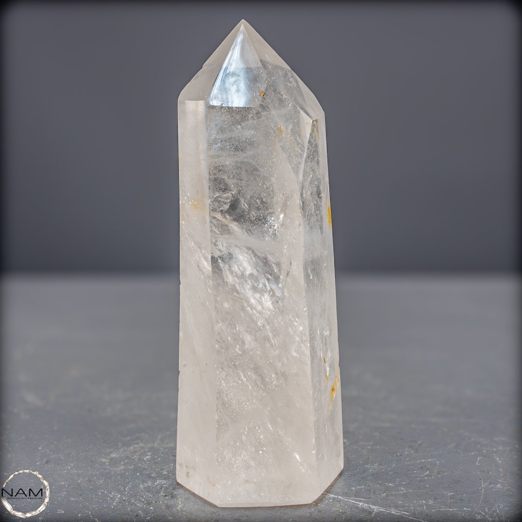 天然的向日葵石英方尖碑 明亮通透的清晰与柔和的微光- 378.77 g #2.1