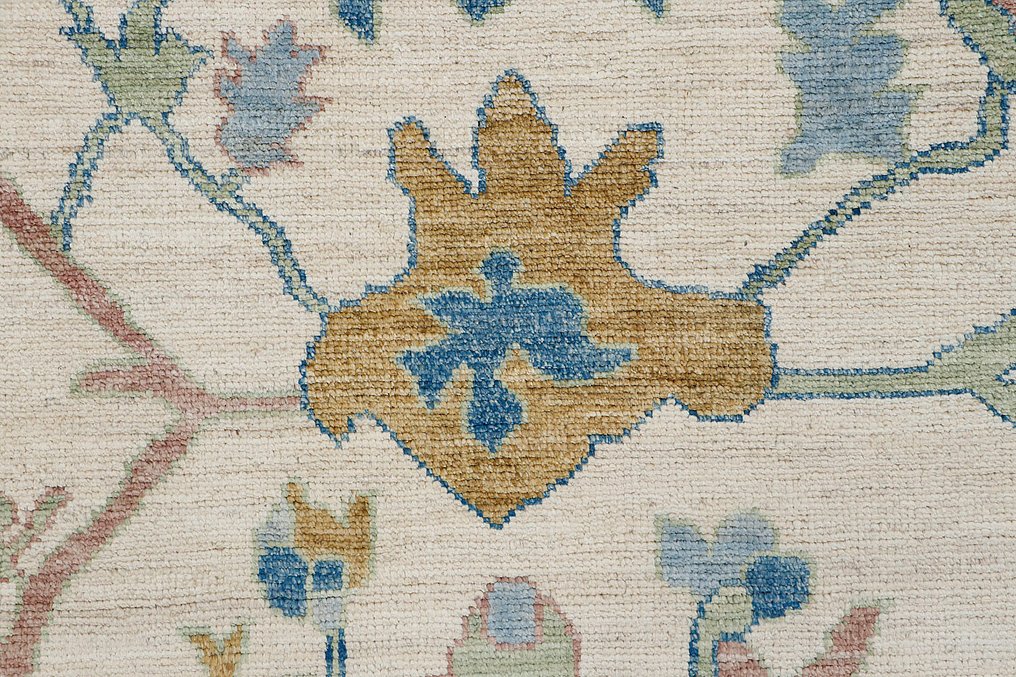 Afghan, 大型独特手工结编传统Oushak地毯,高品质优质羊毛 - 地毯 - 454 cm - 377 cm - 新款手工设计师地毯 #1.0