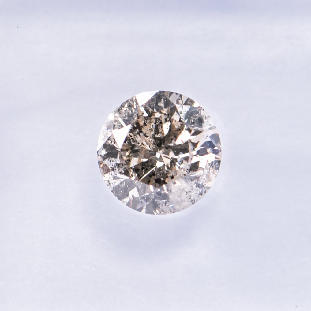 没有保留价 - 1 pcs 钻石 (天然色彩的) - 0.52 ct - 圆形 - Fancy 似橙色 棕色 - I1 内含一级 - 国际宝石研究院(IGI) - VG #3.2