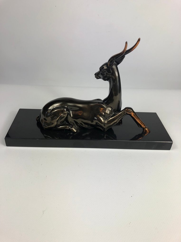 Γλυπτό, Gazelle - 18.5 cm - Μάρμαρο, Ψευδάργυρος #2.1