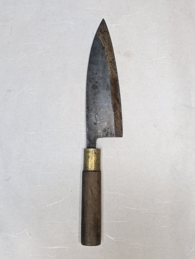 厨刀 - Kitchen knife set - 铁, 木 - 日本 - 传统铭入和出刃、小出刃包丁 力/徳重/土佐特制 #3.2