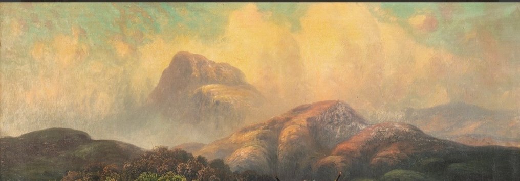 Βρετανική σχολή (XIX) - Paesaggio fluviale con armenti #4.3