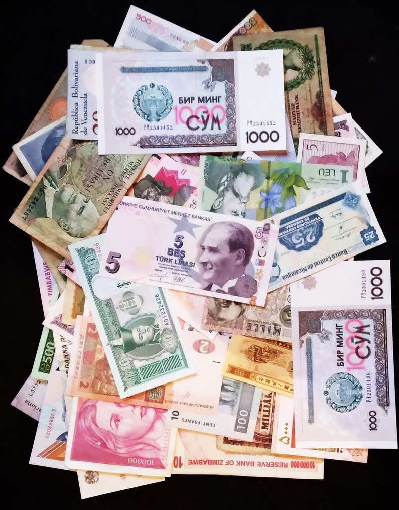 Verden. - 96 Banknotes - Various Dates  (Ingen reservasjonspris) #1.0