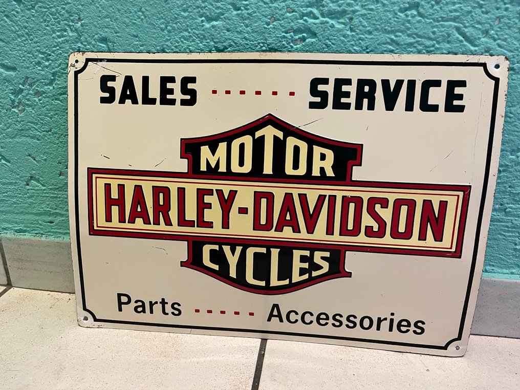 Harley-Davidson - Harley-Davidson motorcyklar - Skylt - Metall #1.0