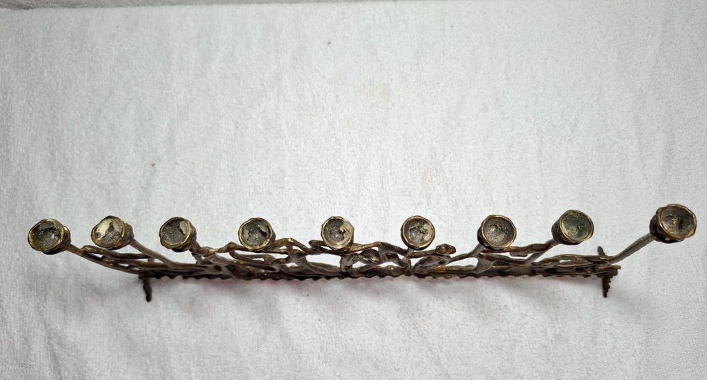 Judaica - 烛台 - 黄铜 - 布鲁塔利斯特 Menora - 26.5 厘米 #4.3