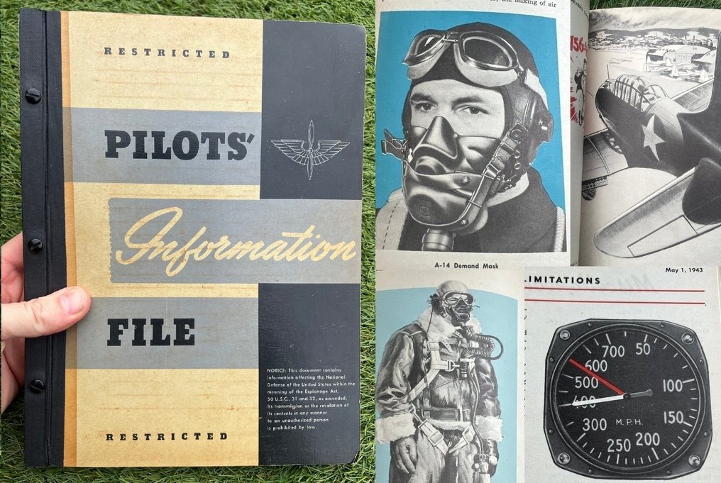 USAAF Bomber / Fighter Pilot Handbook Airforce - Cockpit instruments - Flying - Equipment - Flare Guns - parachutes - 1943 #1.0