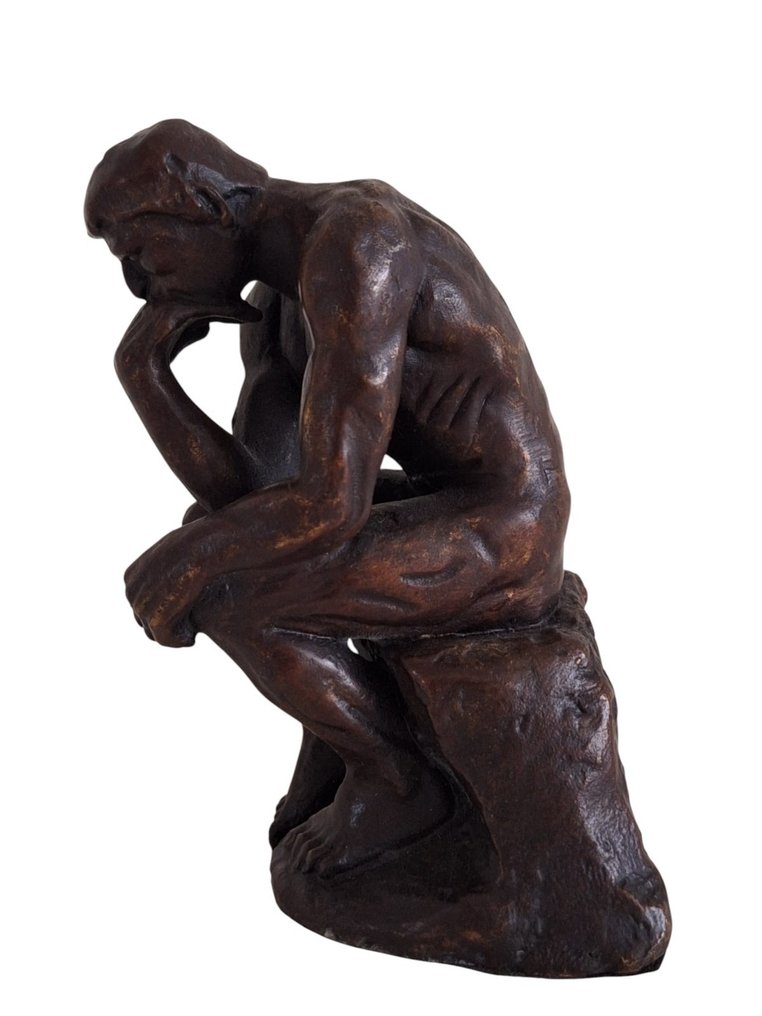 Naar Auguste Rodin (1840-1917) - Skulptur, The Thinker - 12 cm - Bronze #1.0