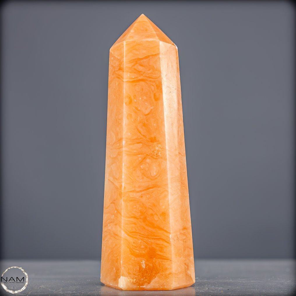 Φανταστικός ηλιακός οβελίσκος από ασβεστόλιθο Λάμψη, χαρά ζωής και ενέργεια, Βραζιλία- 815.03 g #1.0