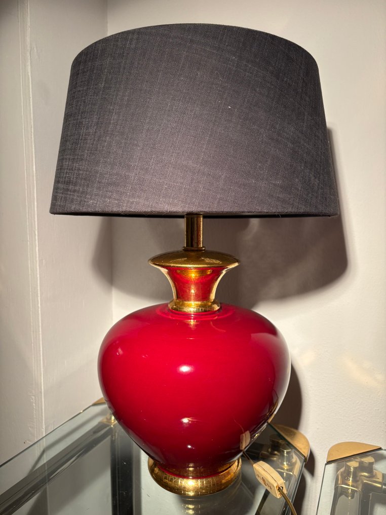 Le Dauphin - 台灯 - 瓷, 黄铜, 金镀 #1.0