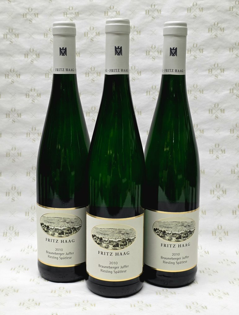 2010 Fritz Haag, OHMS labeled - Brauneberger Juffer Riesling - Μοζέλλας Spätlese - 3 Bottles (0.75L) #1.0