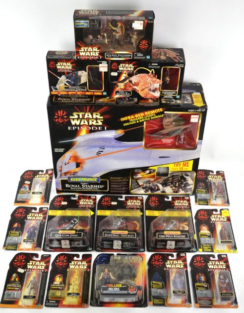 孩之宝 - 玩具 Star Wars Episode I - Naboo Royal Starship et figurines etc... - 1990-2000 - U.S. #1.0