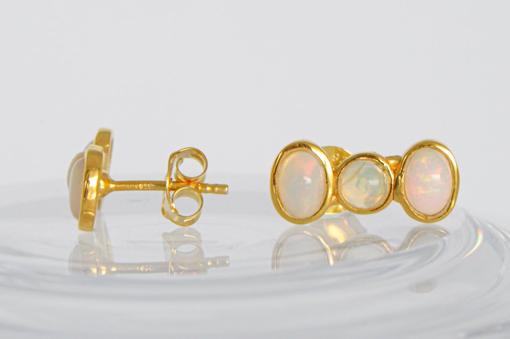 925 silver - opal - Earrings #1.0