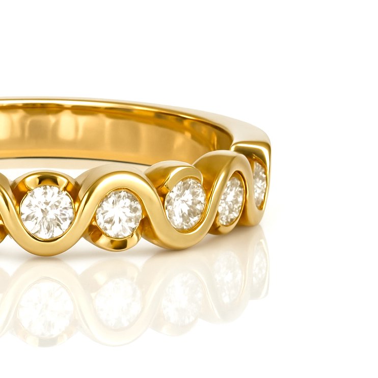 Δαχτυλίδι - 18 καράτια Κίτρινο χρυσό -  0.36ct. tw. Διαμάντι (Φυσικό)  #1.0