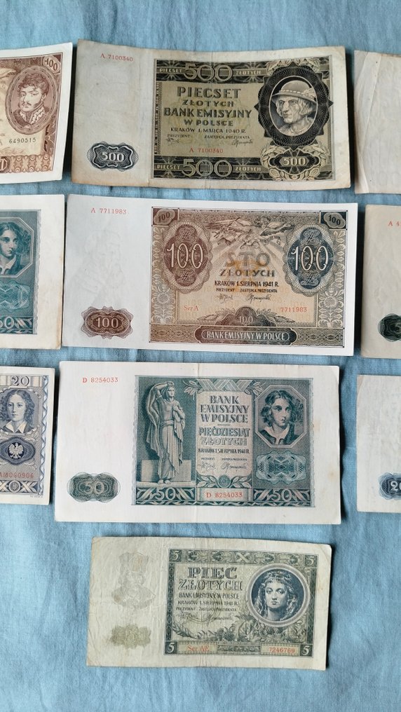 Poland. - 10 Banknotes - Various Dates  (No reserve price) #1.0