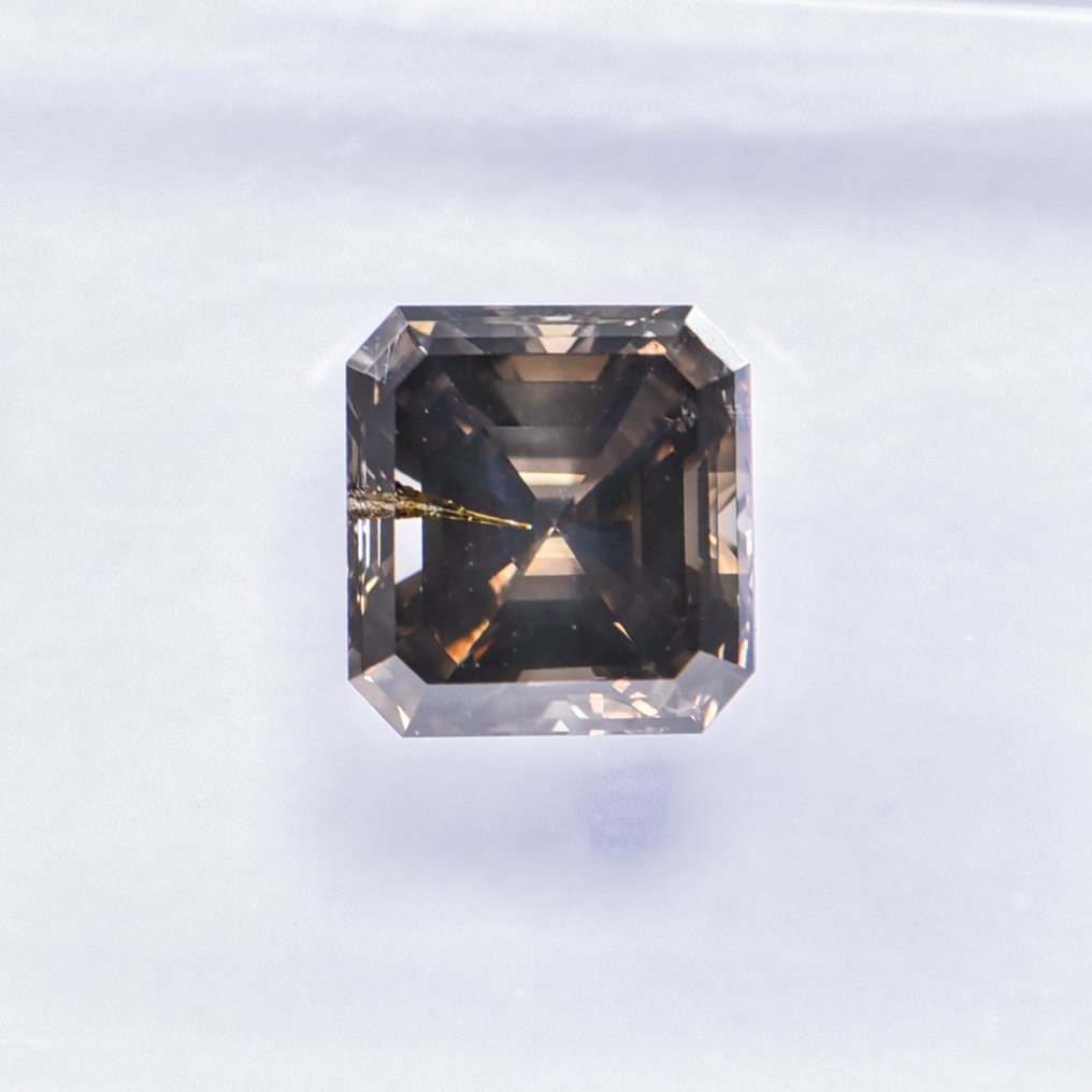 没有保留价 - 1 pcs 钻石  (天然色彩的)  - 1.11 ct - 祖母绿 - Fancy deep 稍帶綠色的 灰色 - I1 内含一级 - 国际宝石研究院（IGI） - VG VG #1.0