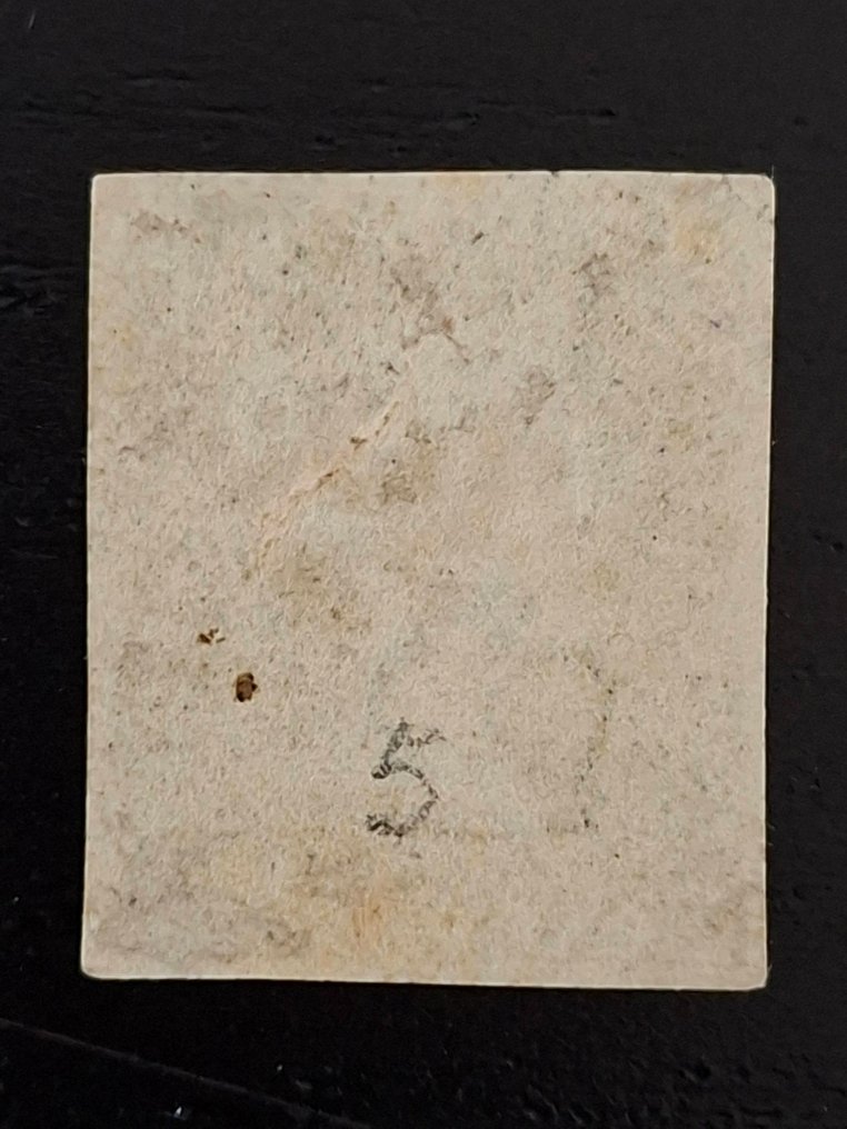 大不列顛 1840/1840 - 维多利亚女王 1便士黑色邮票。4个平衡的边距。红色盖销。非常好。第5版。清晰。 - Stanley Gibbons. 2 #1.0