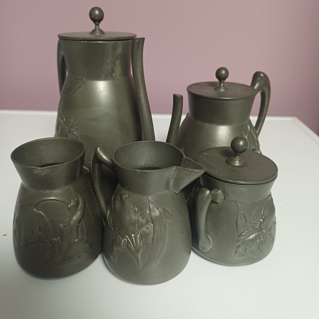 Kayserzinn - Hugo Leven - 茶壺 (5) - 4117 - 錫 - 花卉测试 #1.0