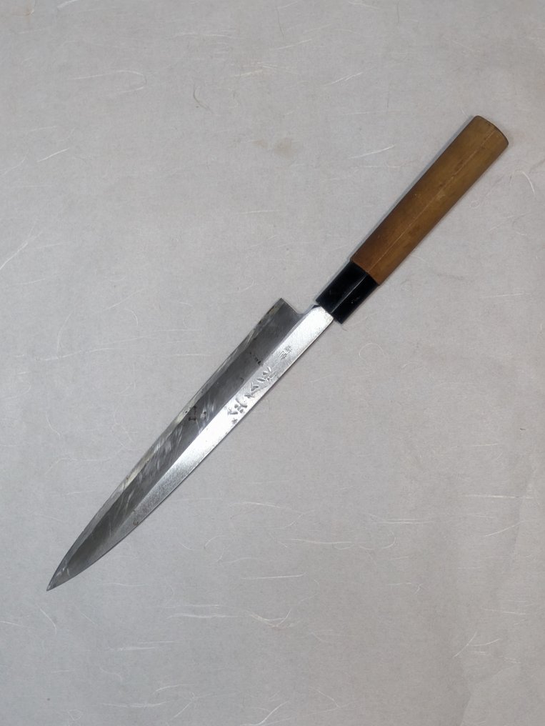 厨刀 - Kitchen knife set - 铁, 木 - 日本 - 传统铭入和柳刃、小出刃刀三件套 #4.3