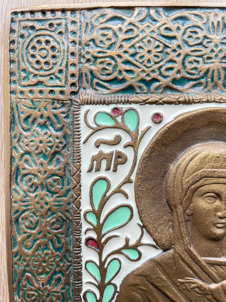 Εικόνα - Μητέρα του Θεού του Σμολένσκ - Μπρούντζος, Σμάλτο #2.1