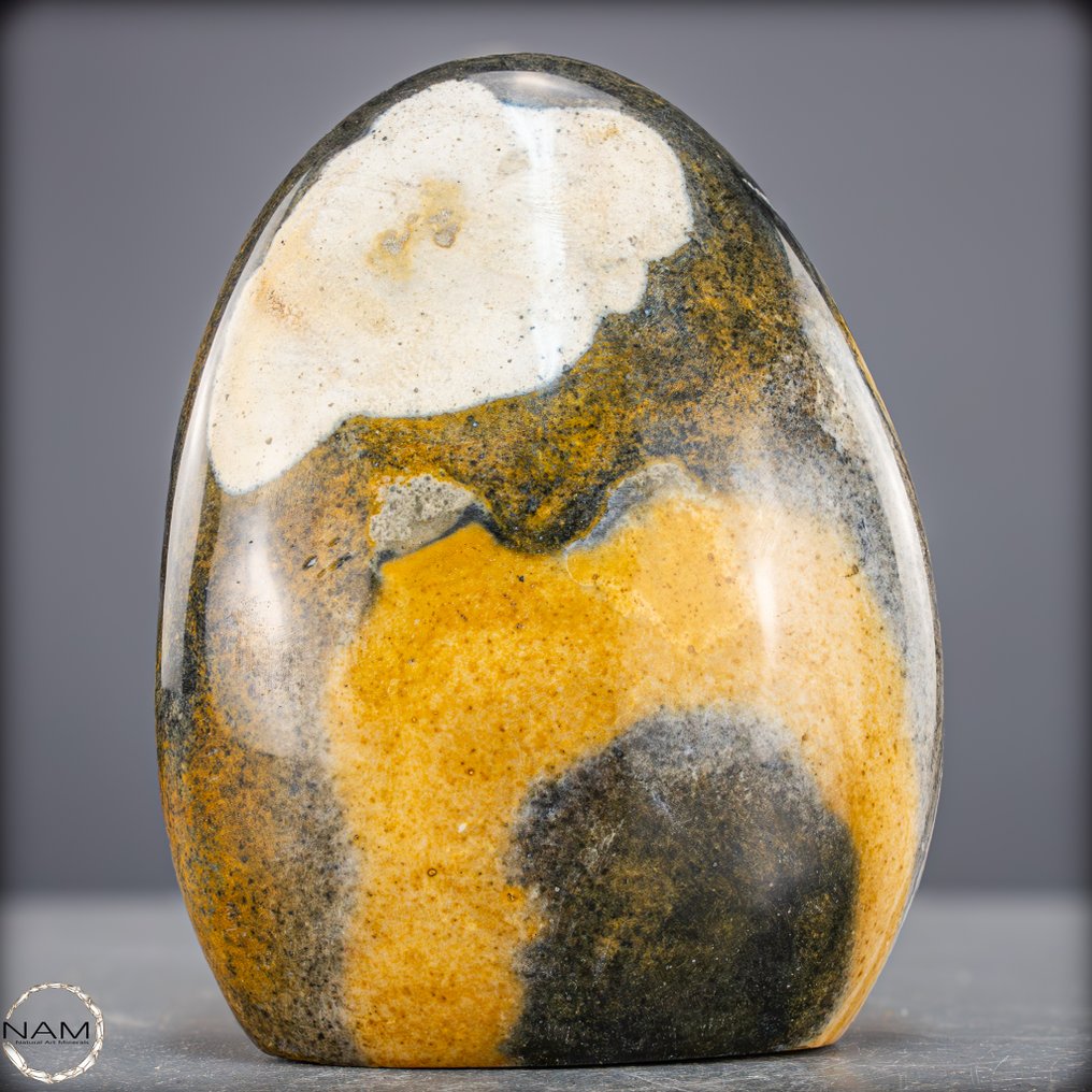 Αποκλειστικό ελεύθερου σχήματος Chalcedon Ένα έργο τέχνης της φύσης σε χρυσές και σκοτεινές αντιθέσεις- 1708.39 g #2.1