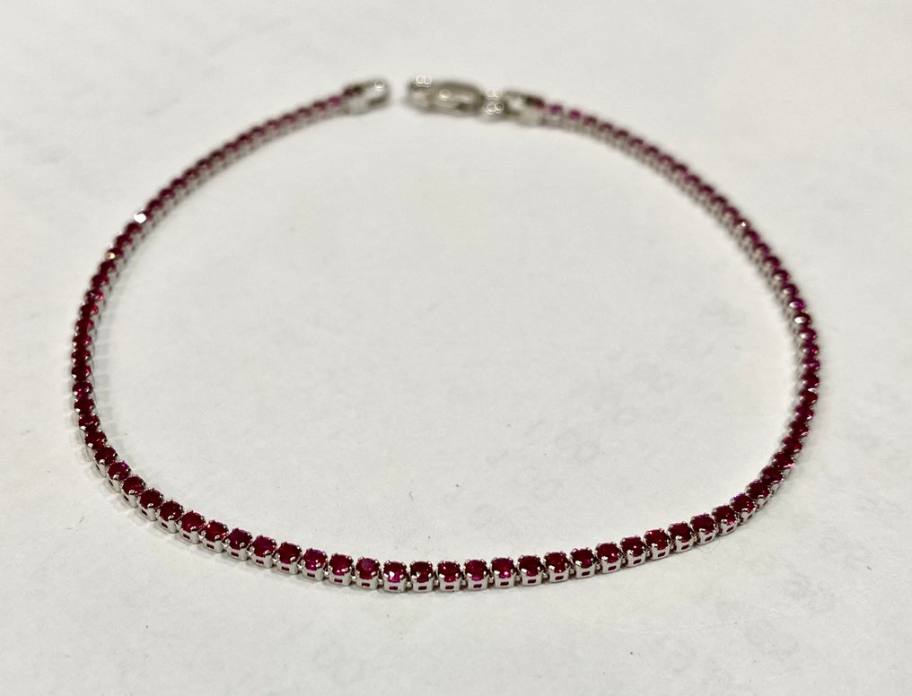 没有保留价 - 网球手链 - 18K包金 白金 -  0.80ct. tw. #1.0