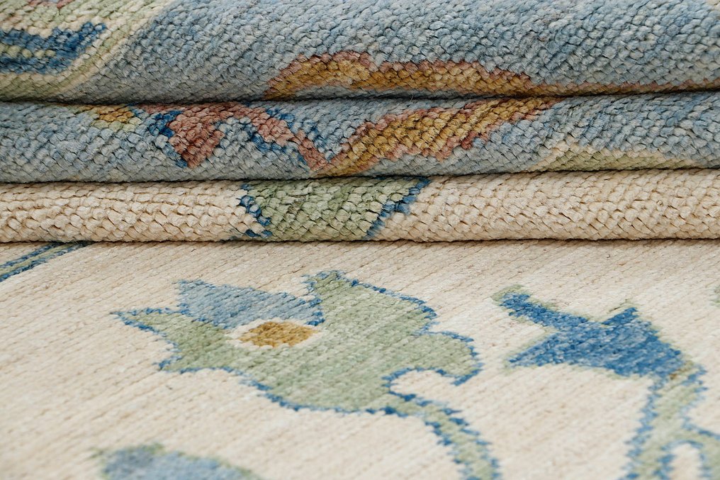 Afghan, 大型独特手工结编传统Oushak地毯,高品质优质羊毛 - 地毯 - 454 cm - 377 cm - 新款手工设计师地毯 #3.2
