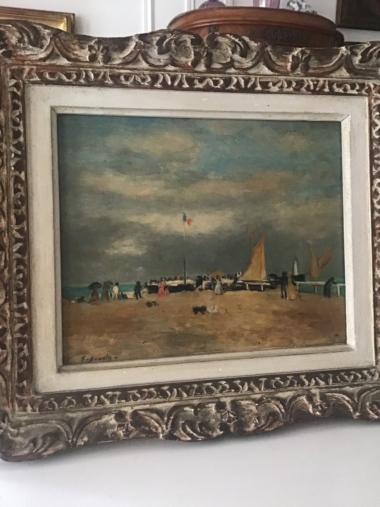 After Eugène Boudin (1824-1898) - Sur la plage #4.3