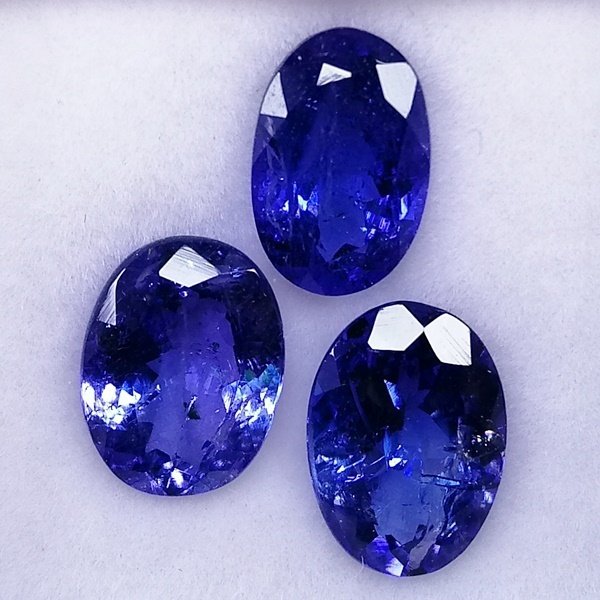 3 pcs  蓝色 坦桑石  - 6.18 ct - 西班牙宝石学院（IGE） #3.2