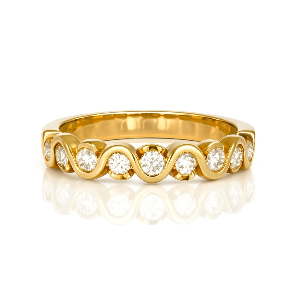 Δαχτυλίδι - 18 καράτια Κίτρινο χρυσό -  0.36ct. tw. Διαμάντι (Φυσικό)  #2.1