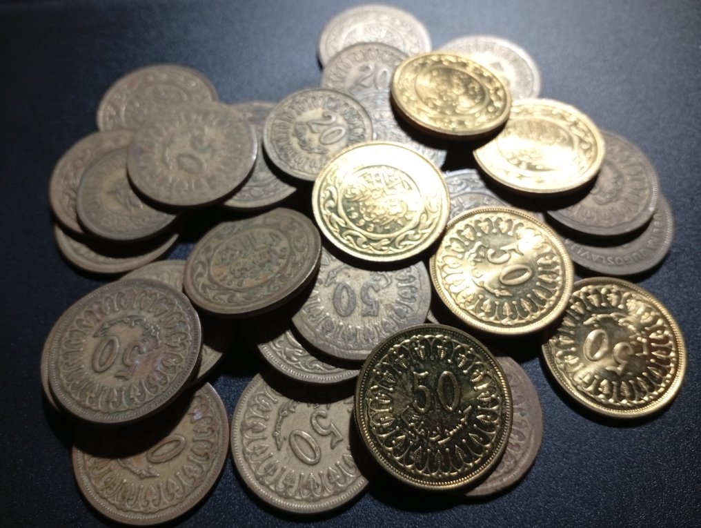 Tunesien. Lotto 40 monete - anni vari (Ingen mindstepris) #1.0