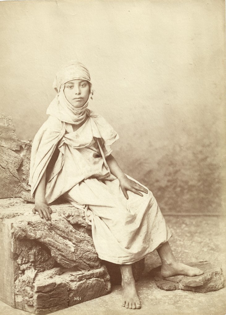 Neurdein et divers (XIX) - Lot 2 Algeria albumen photographs Bedouin girl and Woman of the Ouled Naïls XIX #1.0