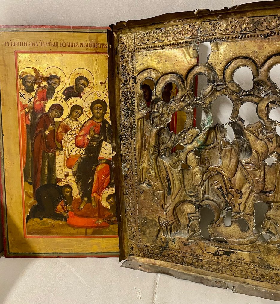 Icoon - Uitgebreide Deësis - Hout, Messing #3.2