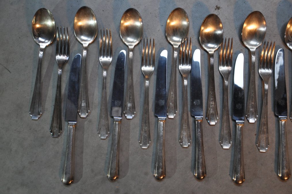 Wiskemann - 餐具套裝 (34) - 鍍銀 - Art deco 餐具 #2.1