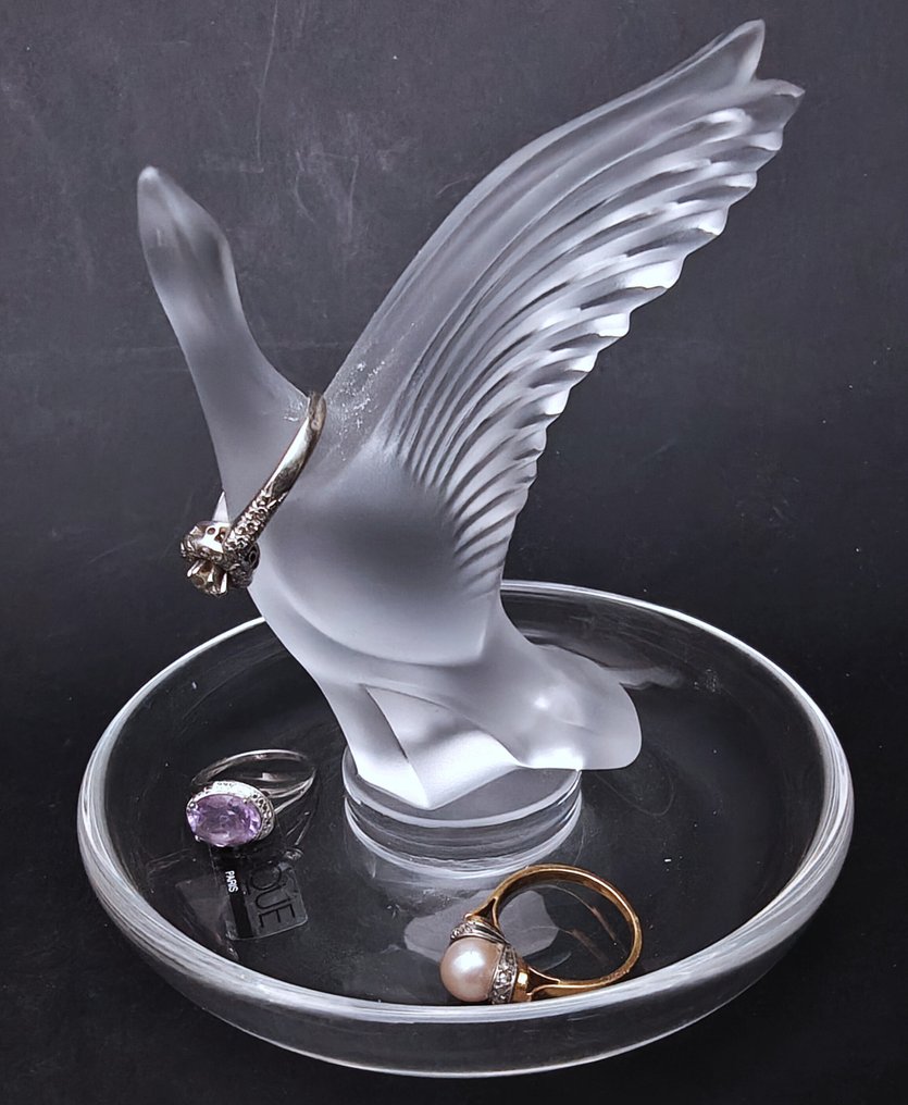 Lalique - Κουτί κοσμημάτων - ''Colombe'' - Κρύσταλλο - Baguier #1.0