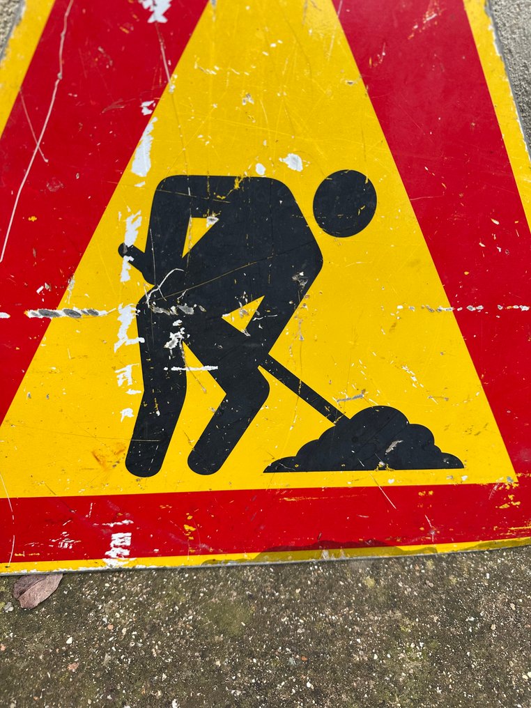 施工信号 - 道路/红绿灯标志 - 金属, 油漆 #4.3