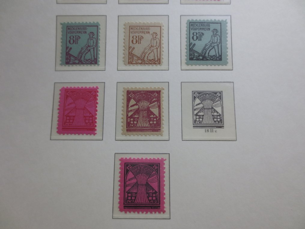 Συμμαχική Κατοχή - Γερμανία (Σοβιετική ζώνη) 1945/1949 - Πολύ καλή η συλλογή μετά την κυκλοφορία, με σχεδόν ολοκληρωμένη την περιοχή Mecklenburg. #3.2