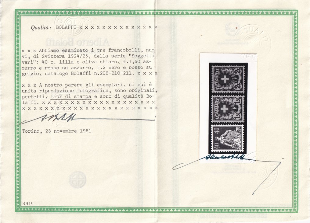 Ελβετία 1924/1928 - 3 ολοκληρωμένες σειρές MNH #2.1