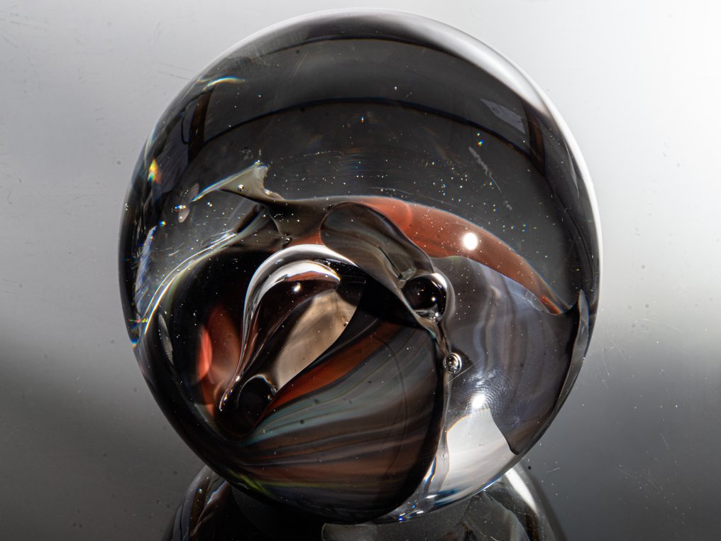 CCAA - Udo Edelmann - 紙鎮 - Künstlerisches Designobjekt - Magnum Size - Signiert - Ø 8,4 cm - 玻璃 #2.1