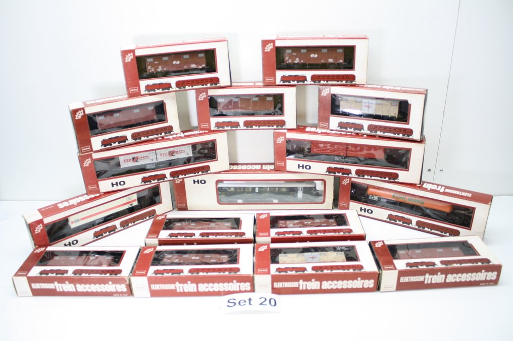 hema H0 - Επιβατικό τρένο μοντελισμού (16) - Συλλογή 16 Hema (Lima) τρένων και βαγονιών. - NS, DB, FS #1.0