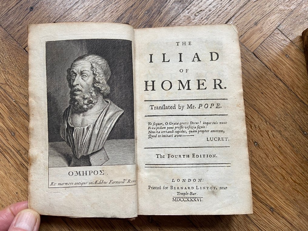 Homère - The Iliad of Homer (complete in 6 volumes) - 1736 #4.3