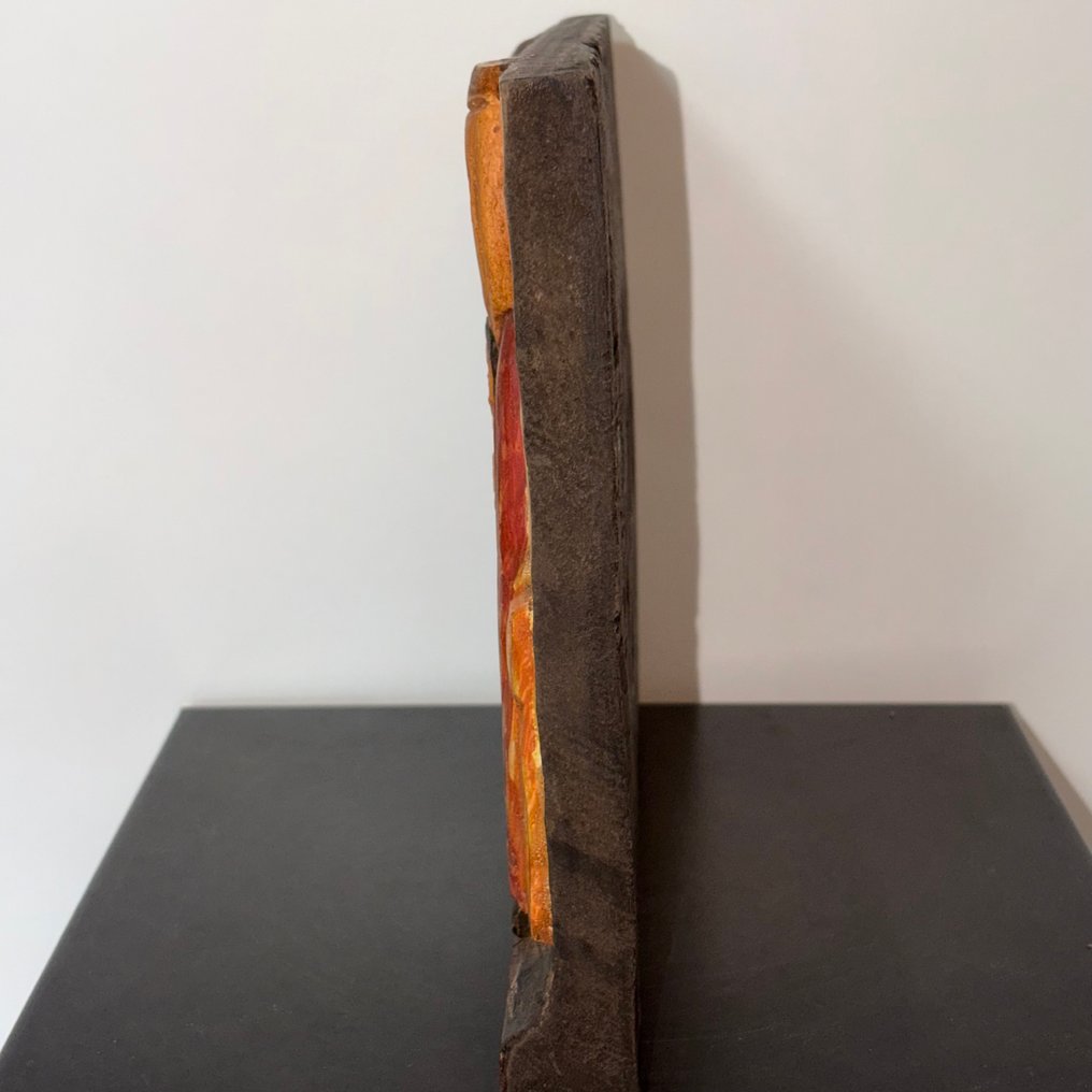 Abdoulaye Derme - Υπαίθριο γλυπτό, La Nativité à l'étable - 24 cm - Ξύλο #2.1