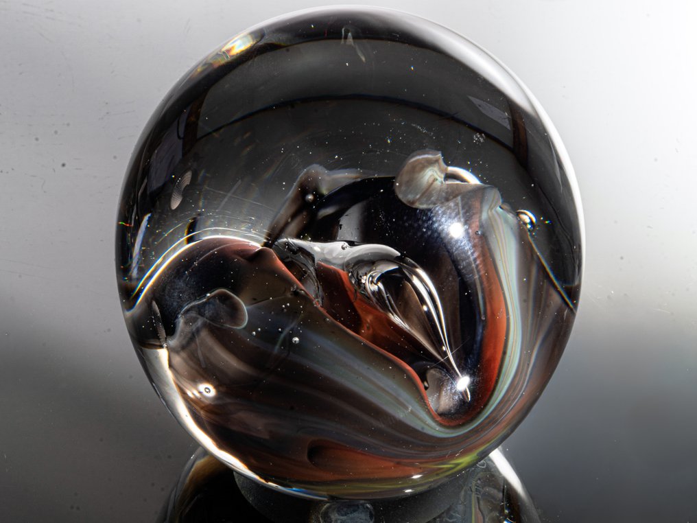 CCAA - Udo Edelmann - 紙鎮 - Künstlerisches Designobjekt - Magnum Size - Signiert - Ø 8,4 cm - 玻璃 #1.0